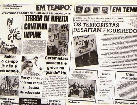 Jornais da época repercutiram a série de atentados na capital mineira em 1995