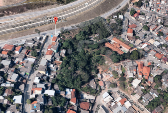 Mapa indica localização do parque ecológico no Jardim São José