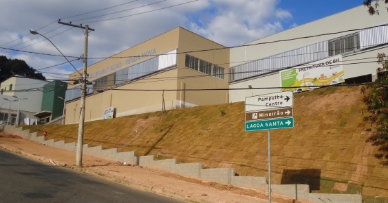 Fachada do CREAB Venda Nova, no Bairro São João Batista