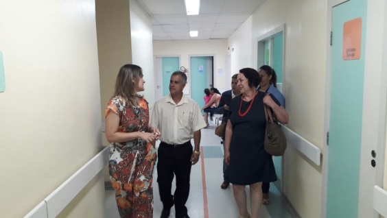 Vereador Catatau e gestores da Upa e Regional Nordeste, em visita técnica da Comissão de Saúde e Saneamento