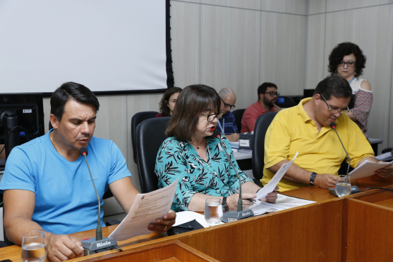 Parlamentares compõem mesa de reunião