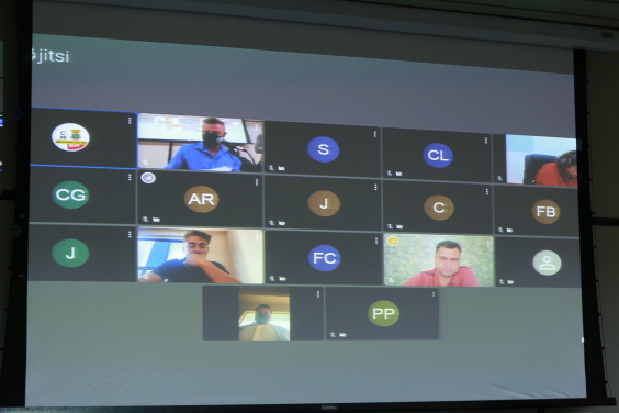 Vereadores Professor Juliano Lopes, Bruno Miranda, Irlan Melo, José Ferreira e Flávia Borja, em oitiva da secretária municipal de Assistência Social, Segurança Alimentar e Cidadania, Maíra da Cunha Pinto Colares, nesta quinta-feira (19/8)