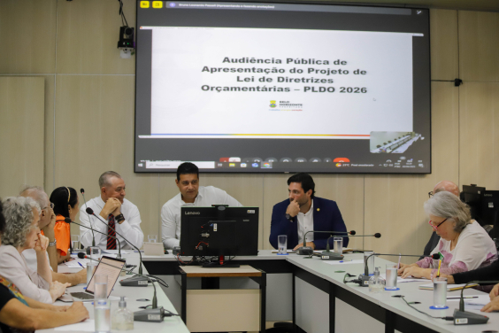 Vereadores e convidados participam de audiência no Plenário Helvécio Arantes