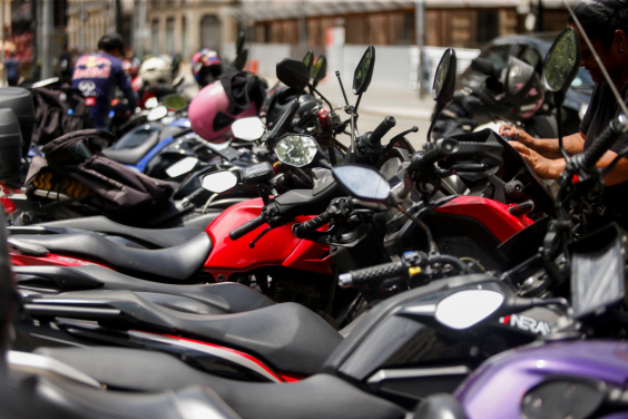 fila de motos