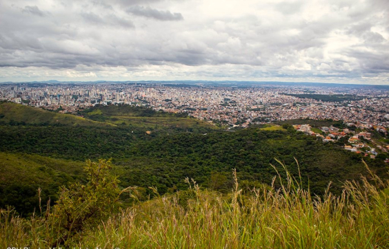 vista aérea da mata da baleia, em belo horizonte