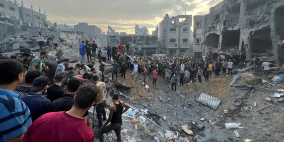 imagens de escombros em território palestino 