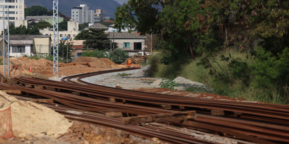Obras de construção da Linha 2 do Metrô da Região Metropolitana de Belo Horizonte