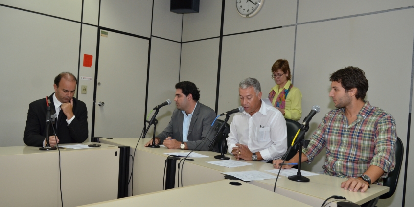 Hugo Thomé, Bruno Miranda, João Oscar e Iran Barbosa na Comissão de Administração Pública
