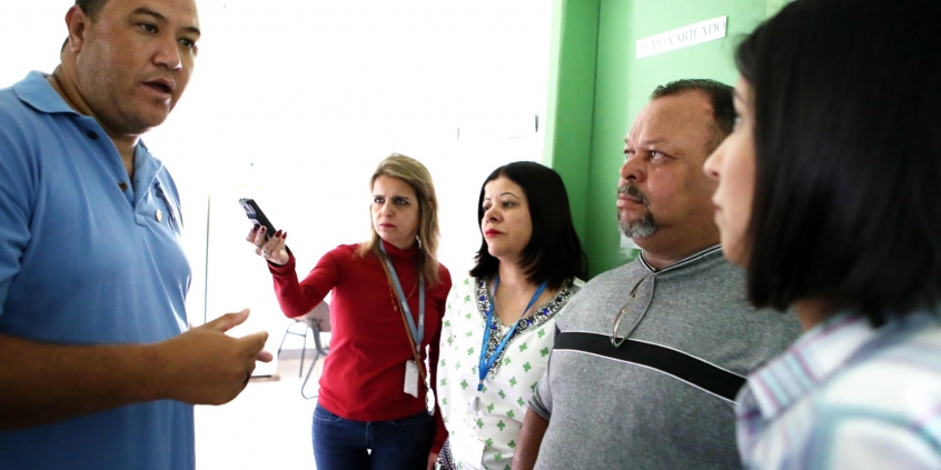 Vereador Edmar Branco, gestores e comunidade, em visita técnica ao Centro de Saúde Capitão Eduardo