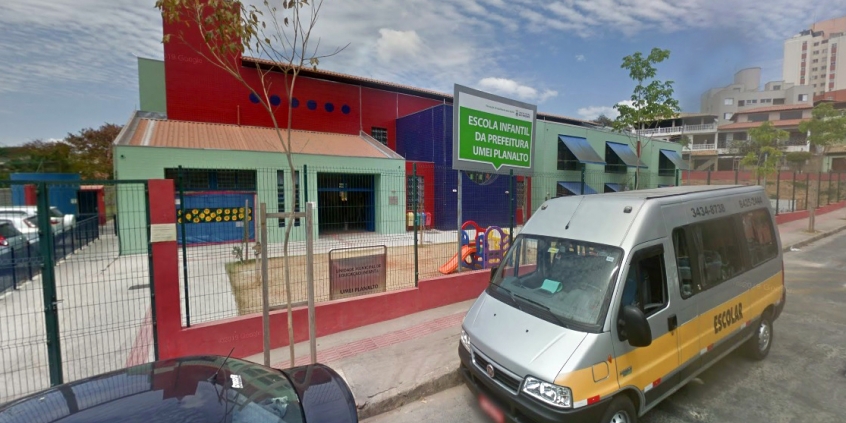 EMEI Planalto, localizada à Rua Luiz de Mello, 215, Bairro Planalto, Região da Pampulha