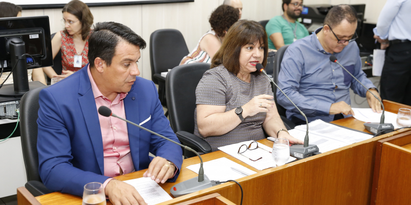 Parlamentares compõem mesa de reunião