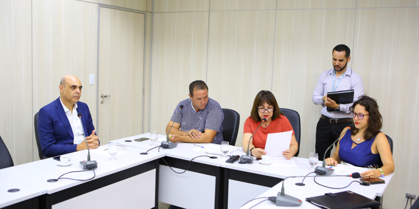 Vereadoras Marilda Portela e Bella Gonçalves e vereadores Edmar Branco e Maninho Félix, na reunião da Comissão de Mulheres desta segunda-feira (2/9)