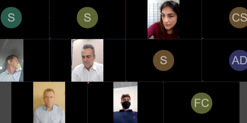 Vereadora Fernanda Pereira Altóé e vereadores Wilsinho da Tabu, Reinaldo Gomes Preto Sacolão, Nikolas Ferreira e Rubão, em reunião da Comissão Especial para apreciar Proposta de Emenda à Lei Orgânica, quando foi aprovado parecer à PELO 1/2021