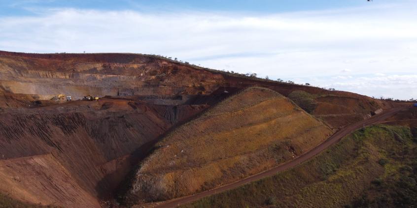vista de drone da serra do curral