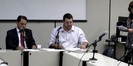 Vereadores Elvis Côrtes e Pedro Patrus na reunião da Comissão de Direitos Humanos e Defesa do Consumidor 