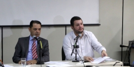 Vereadores Elvis Côrtes e Pedro Patrus na reunião da Comissão de Direitos Humanos e Defesa do Consumidor
