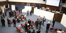 Vista superior Plenário Amynthas de Barros. Foto: Abraão Bruck/ Câmara de BH