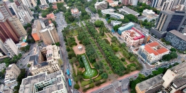 Vista aérea da Praça da Liberdade