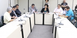 Vereadores em reunião da Comissão de Participação Popular