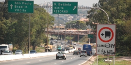 Trecho do Anel Rodoviário, em Belo Horizonte