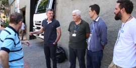 Vereador Juliano Lopes e representantes da Copasa, Sudecap e Regional Barreiro, em visita técnica à Rua Cruzeiro do Sul, Bairro Santa Helena