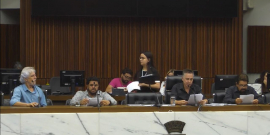 Álvaro Damião (DEM), Arnaldo Godoy (PT), César Gordin (PHS) e Eduardo da Ambulância (Pode), em reunião da Comissão de Educação, Ciência, Tecnologia, Cultura, Desporto, Lazer e Turismo, nesta segunda (1º/7) 