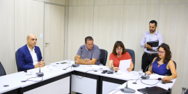 Vereadoras Marilda Portela e Bella Gonçalves e vereadores Edmar Branco e Maninho Félix, na reunião da Comissão de Mulheres desta segunda-feira (2/9)