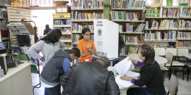 Sala onde alunos votam para vereador mirim 