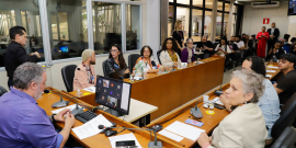 Imagem da reunião no Plenário Camil Caram 