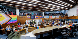 Foto geral do Plenário Amintas de Barros durante reunião do Plenário