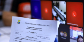 Pauta da reunião em primeiro plano