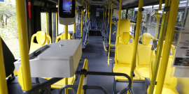Interior de ônibus de transporte coletivo de BH