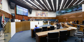 parlamentares presentes na reunião plenária da câmara de bh
