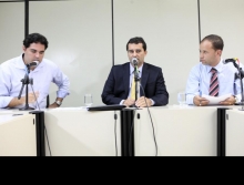 Bruno Miranda (PDT), Dr. Nilton (PSB) e Bim da Ambulância (PTN), membros da Comissão