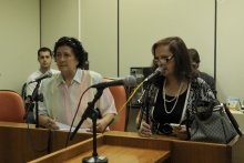 Maria Lúcia Scarpelli e Silvia Helena na Comissão de Direitos Humanos e Defesa do Consumidor