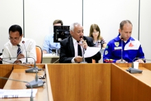 Veré da Farmácia (PSDC), Márcio Almeida (PSD) e Bim da Ambulância (PSDB), em reunião da Comissão de Saúde. Foto: Rafa Aguiar