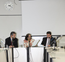 Sérgio Fernando Pinho Tavares (PV), Elaine Matozinhos (PDT) e Tarcísio Caixeta (PT), membros da Comissão