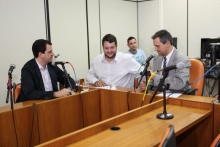 Juninho Los Hermanos (PRB), Pedro Patrus (PT) e Sérgio Fernando Pinho Tavares (PV), membros da Comissão Especial