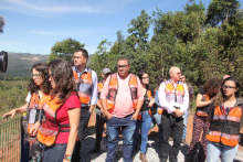 Comissão parlamentar em visita a barragem de rejeitos