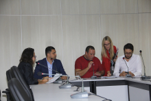 Vereadores Bella Gonçalves, Irlan Melo, Edmar Branco e Gabriel, em reunião da CPI das Barragens, nesta terça (4/6)