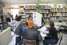 Sala onde alunos votam para vereador mirim 