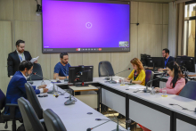 Vereador Osvaldo Lopes (REPUBLICANOS), Vereador Wanderley Porto (PRD), Vereadora Luiza Dulci (PT), Vereadora Janaina Cardoso (UNIÃO)  no Plenário Helvécio Arantes
