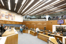 parlamentares presentes na reunião plenária da câmara de bh