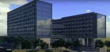 Representação artística do novo complexo hospitalar