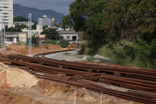 Obras de construção da Linha 2 do Metrô da Região Metropolitana de Belo Horizonte